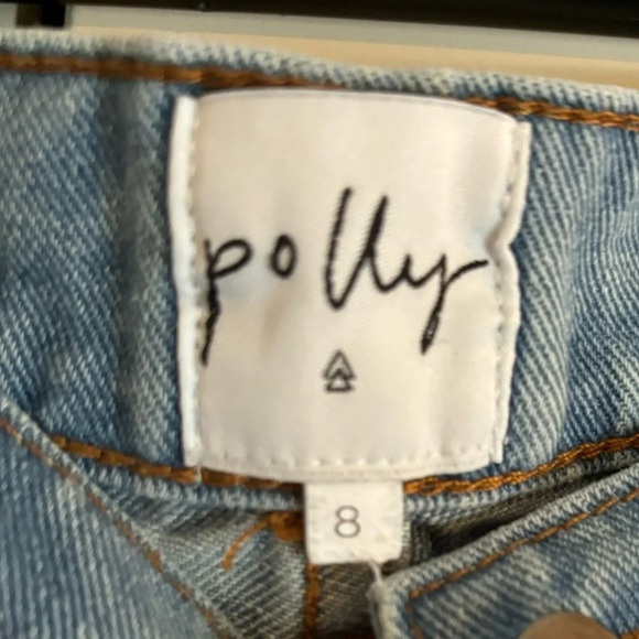 Princess Polly straight leg distressed jeans size 8 - Picture 2 of 4